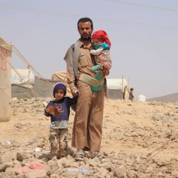 Mofadal and his children. Yemen