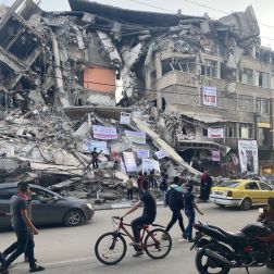 Destroyed buildings,Gaza