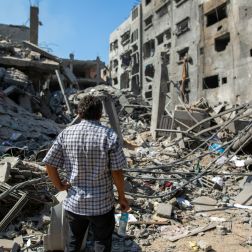 Gaza city destruction and eviction