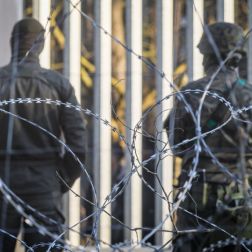 Guards at the heavily fortified Polish border with Belarus (picture: Malgorzata Klemens/Egala)