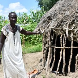 Nyalam, mother of 6, is just one of 170 households affected by the current floods in Lankien. Photo credit: Yangi Justine/ Oxfam