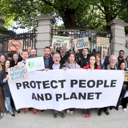 Protect People and Planet demonstration in Dublin.