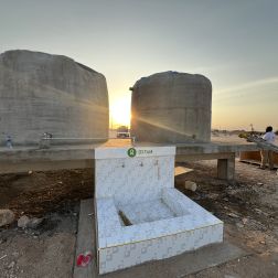 Inflatable Concrete Water Tank Installation