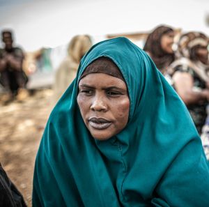 Hoden Abdi Iwal meeting with her neighbours