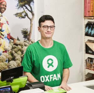 Gabriele, Oxfam shop volunteer