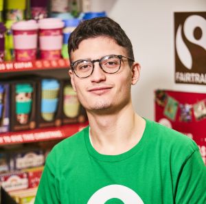 Gabriele, Oxfam shop volunteer