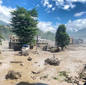 Nepal flooding landscape